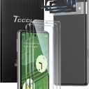 TOCOL 3 Pack for Google Pixel 7 - Tempered Glass Screen Protector & Glass Camera Lens Protector, 10X Military Shatterproof, [Alignment Tool] [Fingerprint Unlock]