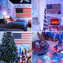 JMEXSUSS Red White and Blue Lights Clear Wire, 66 Ft 200 LED 4th of July Decorations String Lights Plug in, Christmas Light for Independence Day Celebration Party Memorial Day Patriotic Holidays Decor