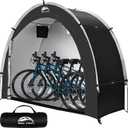 Happy Travel Bike Storage Shed Tent,Outdoor Portable Bicycle Storage Sheds with 210D Oxford Fabric PU4000 Waterproof for 2/3/4/6/8 Bikes,Bike Covers Shelter for Motorcycle,Garden Tools,Toys,Lawn Mower (Arch - XL for 2-3 Bikes-Black)