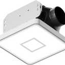 Fitop Bathroom Exhaust Fan with Light, 110 CFM Ultra Quiet 1.0 Sones Bathroom Vent Fan, Nightlight & 1300LM LED Light 2700K/4000K/6500K, Light Memory Function, ETL Certified Silver, 7 Inch