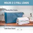 CleverMade Collapsible Laundry Basket 2 Pack 60L (16 Gal) Foldable Clothes Hamper with Reinforced Handles, Space Saving Fabric Laundry Bin, Holds 55 lbs, Flat Folding for Dorm, Apartment & RV - Denim