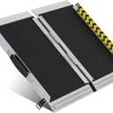 Portable Wheelchair Ramp 2FT, Anti-Slip Aluminum Folding Portable Ramp, Wheelchair Ramps for Home, Weight Capacity Up to 600 LBS, with Transition Plates Above and Below