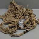 Mkono Macrame Plant Hangers Set of 4 Indoor Hanging Planter Basket Wall Decorative Flower Pot Holder with 4 Hooks for Indoor Outdoor Home Decor Gift Box, Brown