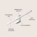 JONATHAN Y Vara 28" Modern Linear LED Wall Sconce, Silver