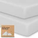 KeaBabies 2-Pack Organic Crib Sheets for Boys, Girls - 52x28 Fitted Crib Mattress Sheet Neutral, Breathable Jersey Cotton Cover for Baby Bed, Toddler Mattress, Soft & Cute Prints (French Gray)