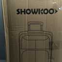 SHOWKOO Luggage Sets 3 Piece Softside Expandable Lightweight Durable Suitcase Sets Double Spinner Wheels TSA Lock Black (20in/24in/28in)