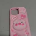 Kawaii 3D Pig Pop-Up Stand and Grip Phone Case for iPhone 13 Pro Max, Cute Cartoon Animal Phone Cover for Girls, Boys, Kids, Teens, and Womens Pink