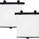2 PCS Car Side Window Sun Shade, 15.6"17.8" Retractable Auto Window Shade Blocks Heat and UV Rays Glare Protection, Roller Sunshade Visor with Suction Cups, Car Accessories (White)