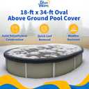 Blue Wave 8-Year 18-ft x 34-ft Oval Above Ground Pool Winter Cover