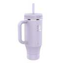 Takeya 40 oz Stainless Steel Tumbler with Lid and Two Straws, Premium Quality, Double Wall Insulated, With Handle, Keep Drinks Cold for Up to 24 Hours, Vivacity Purple