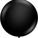 Tuf-Tex 17078 Black Latex Party Balloons, 17", Black, Pack of 50