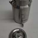304 Stainless Steel Milk Can with Spigot 1.3 Gallon 5 Liter Metal Water Beverage Drink Dispenser Milk Pail Bucket for Milk Wine Oil