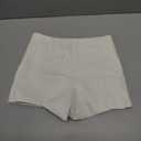 Fallorchid Girl's Faux Leather Shorts Fashion Skinny Shorts Mini Pants (Cream White)