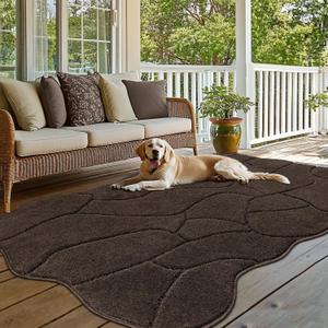 BSICPRO Extra Large Long Dog Mat for Muddy Paws, 71x47 In Washable Microfiber Mud Trapper Rug for Entryway, Non-Slip Absorbent Mat for Dogs Pets (Latte)