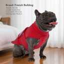 cyeollo Dog Fleece Sweater Turtleneck Coat with Adjustable Strap, Red M