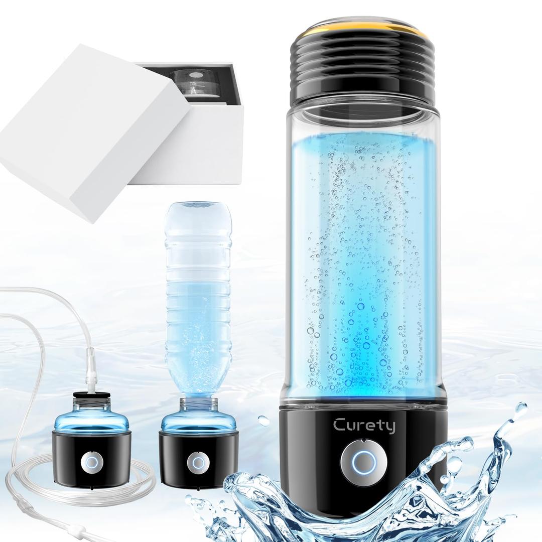Hydrogen Water Bottle, 3 in 1 Hydrogen Water Bottle Generator, Hydrogen Water Ionizer 2300PPB with SPE/PEM Technology, Hydrogen Water Machine for Home Office Travel Fitness Drinking