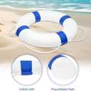 Child Pool Life Ring Buoy Life Preserver Ring with Lifesaving Rope Reflective Tape Yard Wall Decoration 10.6"/19.68"