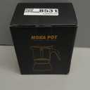 SIXAQUAE Moka Induction Stovetop Espresso Maker With Pressure valve,Crystal Glass-top & Stainless Steel Esprosso Moka Pot,240ml Classic Italian Coffee Maker