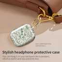 ZEKICE for AirPods Pro 3 Case, Compatible with AirPods Pro 3rd Generation Case (2025), Shockproof Protective Cover with Golden Carabine (Cute Green Leaves)