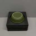 Havniva Ceramic Set of 2 Dog Bowls for Medium Dogs, 2pcs Basic 2.9 Cup Food or 19.5 oz Water Dishes for Replacement, Wide Opening Rounded Edge(2 Bowls, Olive Green)