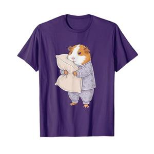 Funny Sleepy Guinea Pig Pajama Women Kids Boys and Girls T-Shirt, Size Kids 12