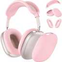 Silicone Case Cover for AirPods Max Headphones, Ear Pad Case Cover/Ear Cups Cover/Headband Cover for AirPods Max (USB-C/Lightning)(2024/2020),Accessories Silicone Protector for Apple AirPods Max, Pink
