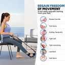 Foot and Calf Stretcher Stretching Strap For Plantar Fasciitis, Heel Spurs, Foot Drop, Achilles Tendonitis & Hamstring. Yoga & Leg Stretch Strap. (Blue)