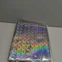 9-Pocket Trading Card Binder with 50 Sleeves, Fits Up to 900 Cards, Unique Shimmering Glitter PU Leather Cover, Large Capacity 3-Ring Zipper Collector Album for TCG, Sports Cards-Sparkly Black, Standard