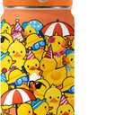 Duck Gifts for Boy Girls - 16oz Kids Water Bottle with Straw, Rubber Duck Stainless Steel Water Bottles Insulated, BPA-free, Leak-proof, Cute Cartoon Tumbler for School, Travel, Children Gift Cup(1pc)