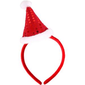 3 x Christmas Headbands for Women Santa Hat Headband Holiday Hair Accessories Red Hat Hair Band Party Favors