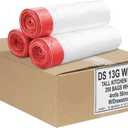 Aluf Plastics Tall Kitchen 13 Gallon Drawstring Trash Bags 0.9 MIL - (Bulk 200 Count) - 24" x 27" - Wholesale, Commercial Garbage Bags