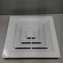 PATIKIL Square Air Vent Cover 14 x 14 Inch, 1pcs Plastic Air Return Grille Sidewall or Ceiling Air Diffuser for Home Office Bathroom Kitchen Toilet Ventilation, White