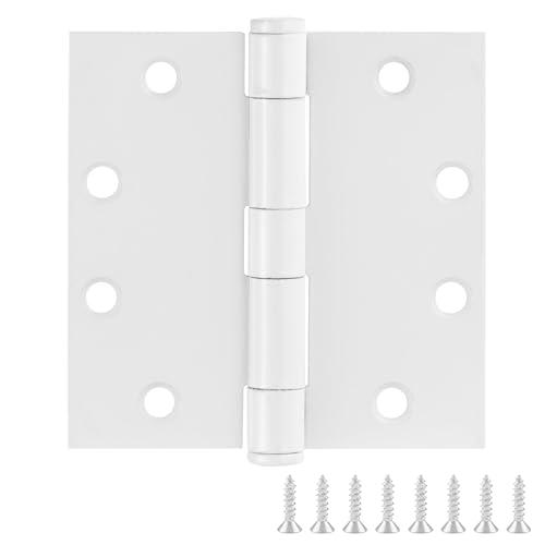 Design House Door Hinges for Interior Doors 12-Pack 4.5-inch x 4.5-inch – Square Steel Door Hinge – Painted White – Fits Standard Doors – Design House 189860