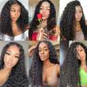 26 28 30 Inch GveoXvo Water Wave Bundles Natural Color Wet and Wavy Bundles Human Hair Mixed Length 3 Bundles