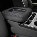 JOYTUTUS Center Console Cover Compatible with Silverado Sierra 2014 2015 2016 2017 2018 Jump Seat, Leather Arm Rest Armrest Cover for Car, Durable Middle Console Cover Replacement for Trucks