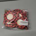 24 Pieces Wooden Christmas Picture Frame Ornaments with Twine, Buffalo Plaid Picture Frames Round Photo Frame Ornaments Xmas Family Tree Picture Frame for Xmas Holiday Party Decoration Supplies (Assorted Color)