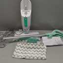 Shark Steam Mop with 2 Machine Washable Dirt Grip Pads, Removable Water Tank, Lightweight, Steam Cleaner for sealed Hard Floors, Marble, Stone, Hardwood, Tile, Laminate, White/Seafoam, S1000