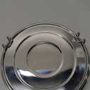 IMUSA 8.3in Stainless Steel Flan Mold with Lid, Round Baking Pan for Flan, Cheesecake, and Desserts, Silver