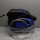 Retractable Garden Hose Reel 1/2" x 100 ft, Outdoor Water Hose Reel, Automatic Self Retract Wall Mounted Hose Reel, Any Length Lock, 180°Swivel Bracket, 8-pattern nozzle,Blue