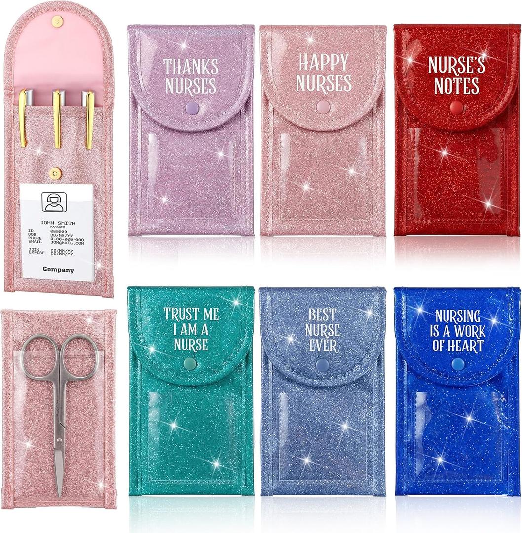 ReliThick 6 Pcs Nurse Appreciation Gifts Magnetic Pen Pocket Pouch Nurse Week Gifts Bulk 2026, Multi Color Magnetic Pen Holder for Rn Nurses Thank You Gift Medical Staff Healthcare Workers Accessory