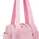 WOOMADA Waterproof Small Gym Bag for Women Mini Duffle Bag with Wet Compartment Cute Workout Yoga Fitness Sport Tote(Pink)