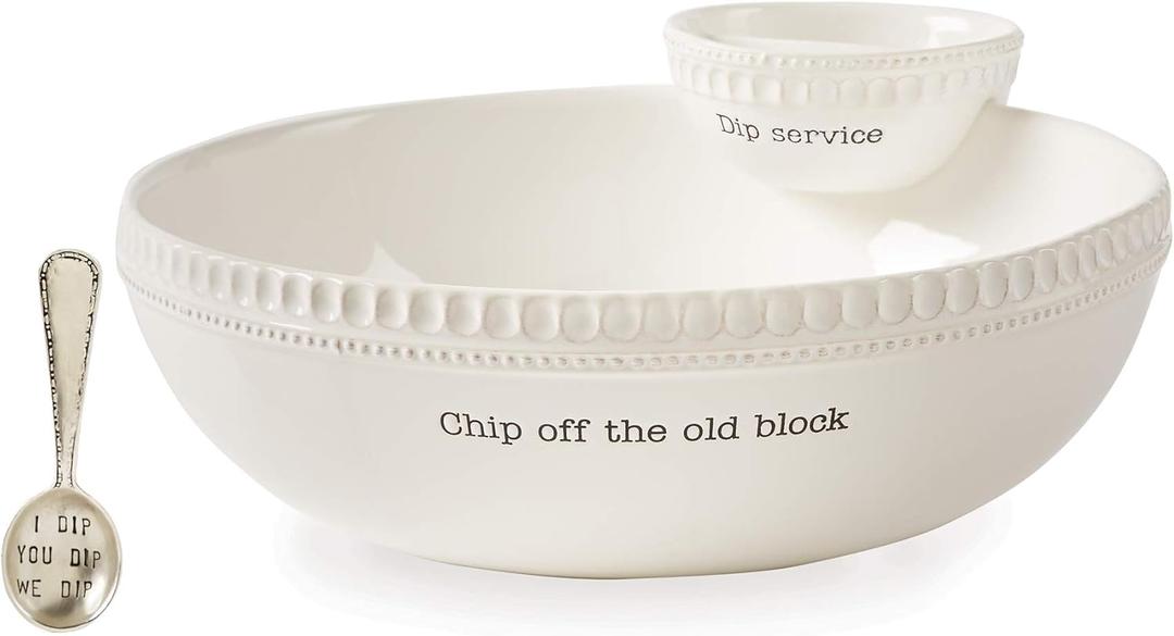 Mud Pie Chip Off the Old Block Stacked Chip and Dip Set (Stacked)