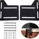2 Pcs Bed Frame Brackets Adapter for Headboard Extra, Heavy Duty Bed Modification Plate, Headboard Attachment Bracket with Hardware