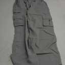 Rela Bota Cargo Pants for Men with Pockets Soft Work Trouser Workout Casual Slacks Breathable XL Light Grey