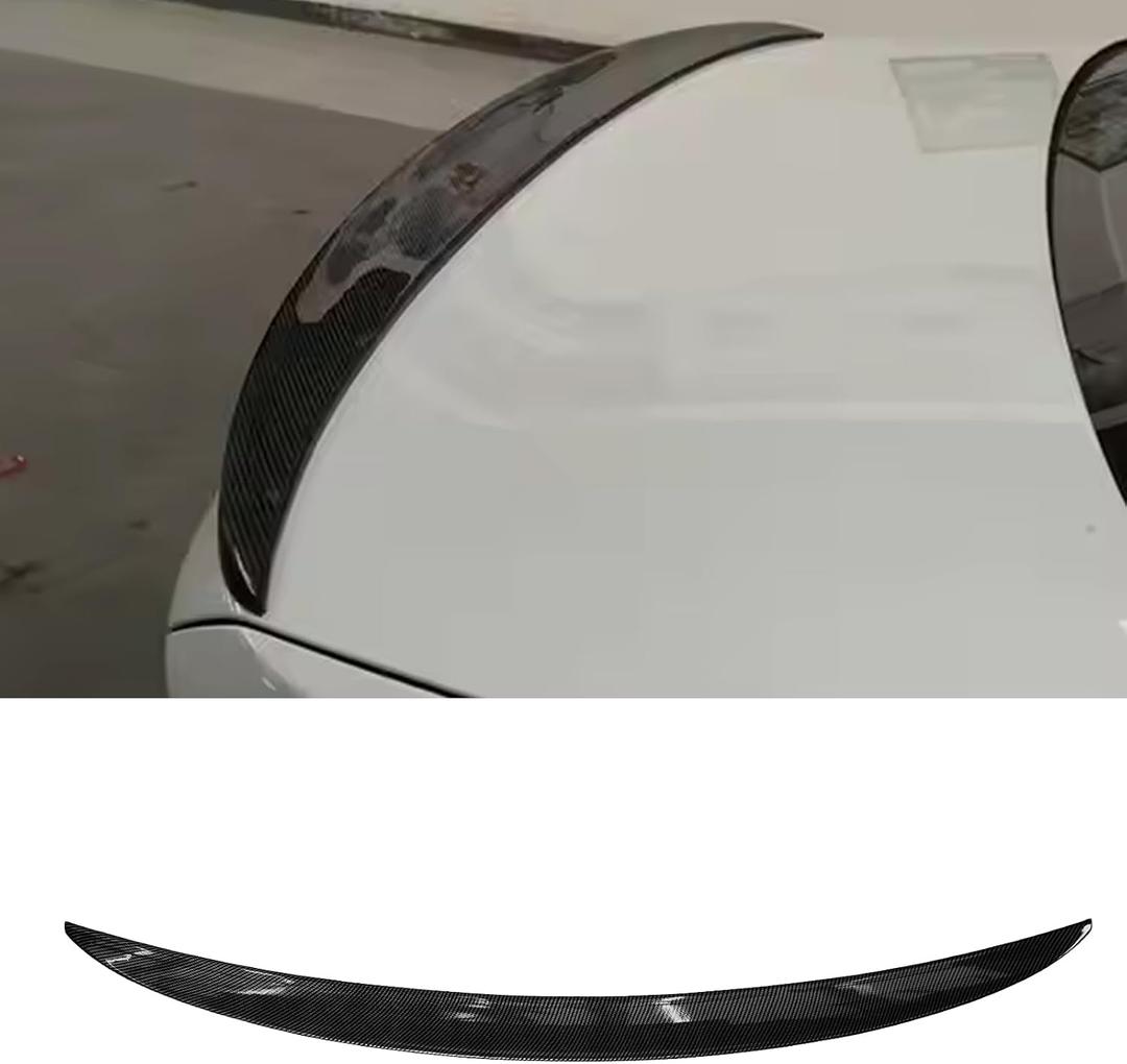 KHK G30 Trunk Spoiler, Carbon Fiber Pattern Car Rear Trunk Tail Spoiler, MP Style Rear Wing Spoiler Fits for 2017-2023 BMW 5-Series G30 520i 530i 540i / F90 M5 Sedan