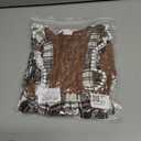 Renotemy Newborn Baby Girl Clothes Fall Winter Outfit Ribbed Romper Plaid Overalls Jumpsuit Infant Girl Outfits 0-18 Months (Brown)
