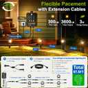 Plug and Play Low Voltage Landscape Lighting Kit with Extension Cable, 12Pack 90FT Wired Landscape Lights with Transformer, Warm White Waterproof Outdoor LED Spotlights for Yard, Garden, Pathway
