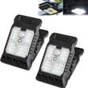 2PCS Solar Clip Light with Motion Sensor,2026 New Portable LED Light Outdoor WaterproofAdjustable Clip On LED Light for Garden, Multifunctional Clip Lamp for Garage