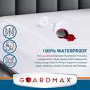 Guardmax Heavy Gauge Vinyl Full Size Mattress Protector - Waterproof & Dust Proof Mattress Cover with Stretchable Pockets - Soft, Comfortable, & Noiseless Waterproof Fitted Sheet.(54 x 75 x 12)