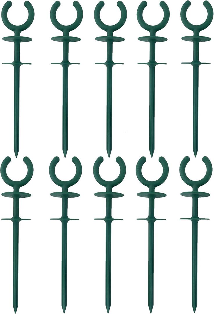 10 Pcs Green Garden Hose Guide holiday lights Holder High High Toughness plastic Nails Tools For Irrigation And Sprinkler Protect Your Plants